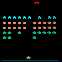 Aliens Attack... un vieux classique de base de la srie des space-invaders