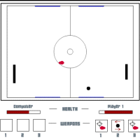 Battle Pong est un jeu de ping-pong dans lequel chaque joueur dispose d'une quantit d'nergie ou de vie. Dans le cas le joueur rate la rception de la balle, celle-ci va taper et rebondir contre la paroi lastique et repartir vers le camp de l'adversaire, cependant,  chaque fois cela coute de l'nergie au joueur, de mme, il est possible de tirer des flammes en simple tir ou triple tir,  partir de la raquette, si vous touchez ou tes touch par le joueur adverse, vos points de vie diminue... Battle Pong