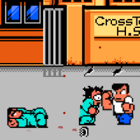 Cross Town High's, un petit aux personnages simpliste mais rappellant les premiers jeux de fighting de ce genre, poing amricain, barre de faire, upercut, coup de pied, etc...  tester