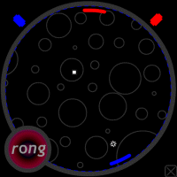 Rong , un original des jeux de pong ! en effet ici votre partie se droule dans un environnement rotatif ,  la fois rond et  la fois pong , d'o le nom ... Rong !!  chaque fois que c'est au tour d'un joueur  jouer et  rattrapper la balle , un cercle de pointills situ autour de la surface du jeu, s'allume de la couleur de la raquette du joueur qui doit rattraper la balle...  essayer !!
