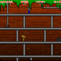 Sewer Dweller, un jeu dans lequel il faut faire sauter des monstres  coup de baton de dynamite...