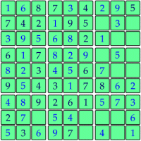 Sudoku online est une version  diffrentes tailles de grille, cela peut etre d'une grille de 4 par 4, jusqu' une grille de 16 par 16 ranges et colonne, sachant qu' partir de 12x12, il y a en plus des nombres, les lettres A B C, et A B C D E F pour la version 16x16... le tout est en plus propos avec 3 niveaux de force de jeu, facile, moyen, difficile... le but du jeu est de remplir toutes les cases vides par un chiffre, o dans le cas de maxi grille, par un chiffre ou une lettre, sachant qu'il ne peut y avoir plus d'une fois le mme caractre dans un mme bloc, une mme range ou ligne, ou colonne