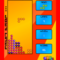 Tetris Fruit Drop : un classique bien ralis dont les bloques sont soit constitus de fraises ou de pommes ou d'oranges, prunes, cerises ou autres fruits... les points sont intressant...  vous d'tre efficace car le jeu est de bonne cadence...  essayer !