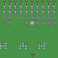 Zelda Invaders est une reprise classique ayant pour thme les couleurs et objets du jeu de Zelda